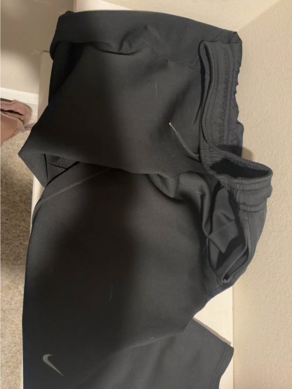 Nike Black Track Pants with Subtle Swoosh